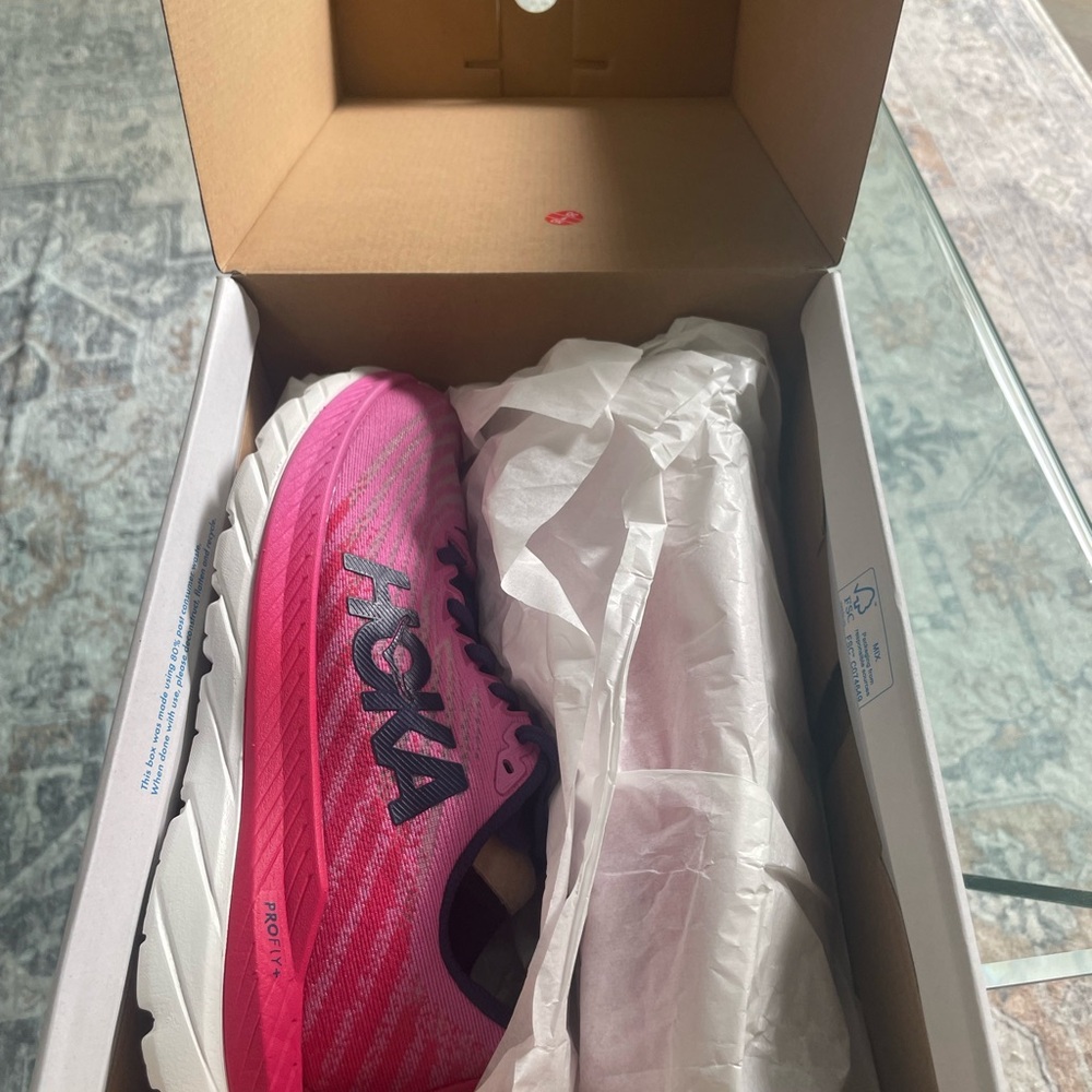 Hoka Pink Athletic Shoes with Maximalist Cushioning - Picture 5 of 6
